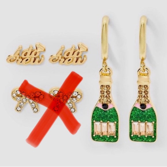 BaubleBar Gold Wedding Party Earrings-2 pairs - Picture 3 of 10